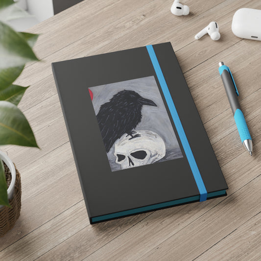 Raven Perched on Skull - Notebook - Ruled