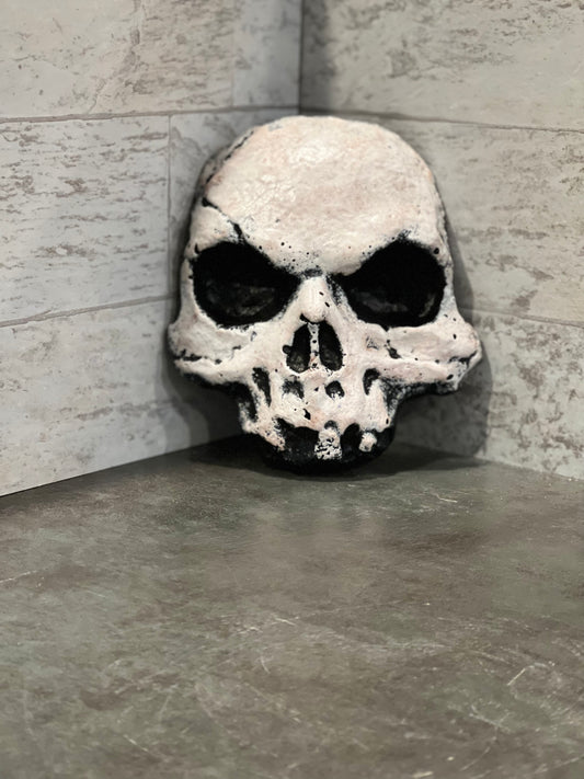 Small Hanging Concrete Skulls